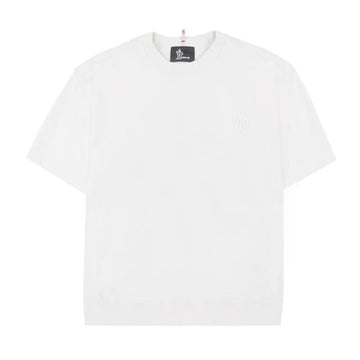MONCLER グレノーブル 8C00002 8790F ホワイト ロゴ パッチ 半袖 Tシャツ 156576514