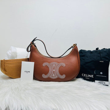 Celine Triomphe Embroidered Logo Smooth Calfskin Ava Bag Shoulder Bag 193953EFS 156796896