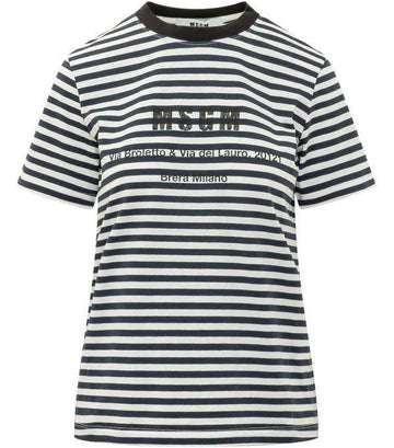 MSGM Striped Short-Sleeve T-Shirt 156797003