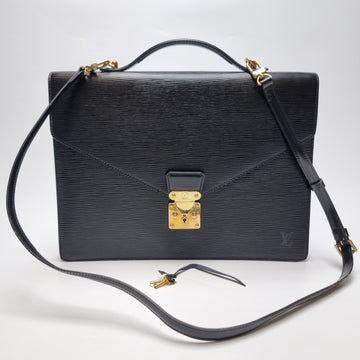 Louis Vuitton Epi Leather 2WAY Document Bag Black 156797080
