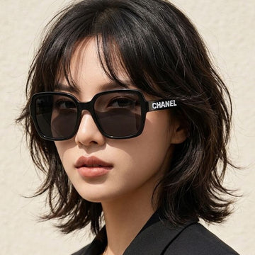 CHANEL Sunglasses CH5408 1026/S4 Luxury Logo Square Horn Frame 137985005