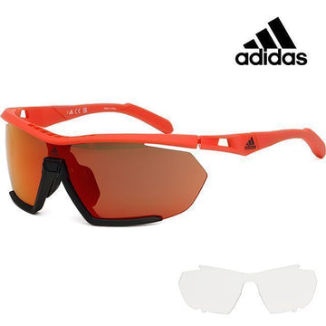 Adidas Sports Sunglasses Red Mirror Day and Night Goggles Hiking Baseball Riding SP0072 67L 126395812