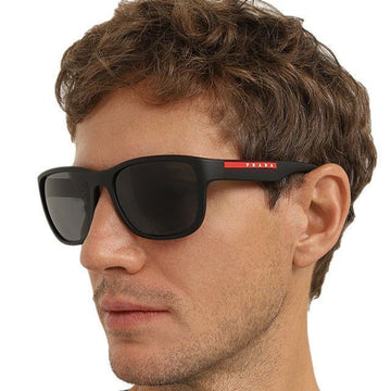 Prada Sunglasses SPS01U DG0 5S0 Luxury Square Black Acetate 63596417