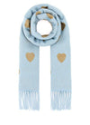 Valentino Heart Fringe Wool Blend Scarf 156799001 [P]
