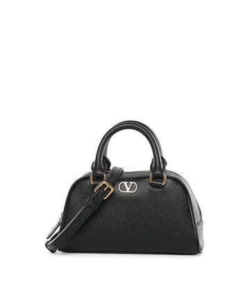 Valentino V Logo Signature Grain Calfskin Mini Bowling Bag 156799006