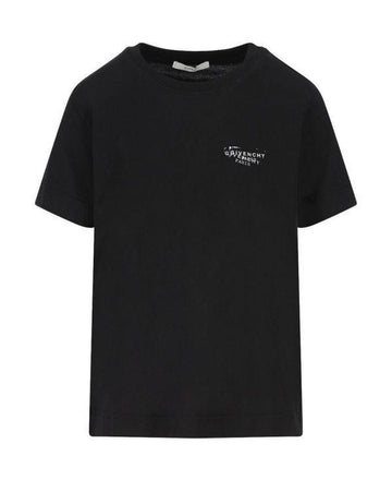 GIVENCHY ロゴスタンププリントコットンTシャツ 156799131
