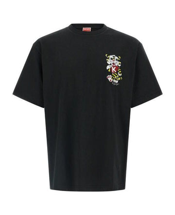 KENZO ワイルドタイガー刺繍オーバーサイズコットンTシャツ 156799222