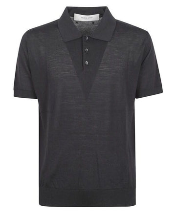 Golden Goose Merino Wool Short Sleeve Polo Shirt 156799304
