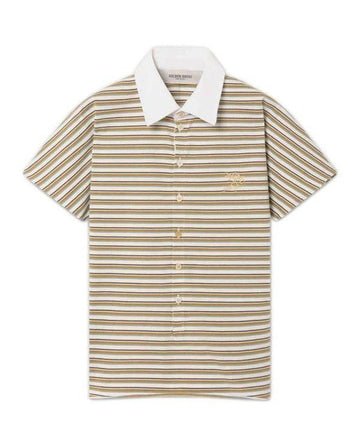Golden Goose Contrasting Color Stripe Jersey Polo Shirt 156799337