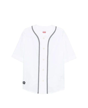 KENZO Bokeh Flower 20 Baumwoll-Popeline Baseball Kurzarmhemd 156799206