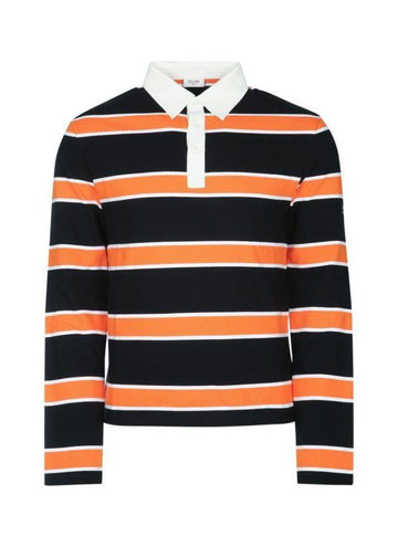CELINE Gestreiftes Baumwolljersey Polo-Shirt 156799571