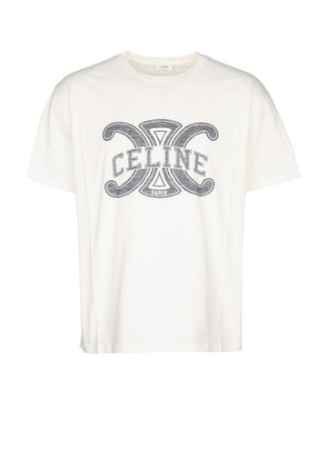 CELINE Lockere T-Shirt aus Baumwolljersey 156799573