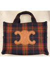 CELINE Kleine Cabas THAIS in Tartan TEXTIL Kalbsleder Tasche 156799586 [P]