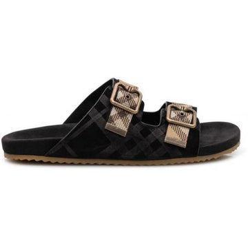 Burberry Check Suede Urchin Sandals 156799675