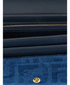 FENDI Flock Denim Continental Geldbörse mit Kette 156799798 [P]
