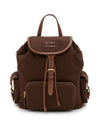 Miu Miu Canvas and Leather Medium Backpack 156799881 [P]