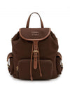 Miu Miu Canvas and Leather Medium Backpack 156799881 [P]