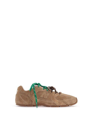 MIU MIU Suede und Mesh Sneakers 156799893