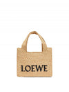 Loewe Mini Font Tote in Raffia Font 156800119 [P]