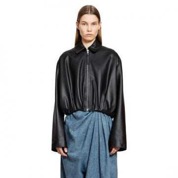 LOEWE Drapierte Jacke aus Nappa-Lammleder 156800155