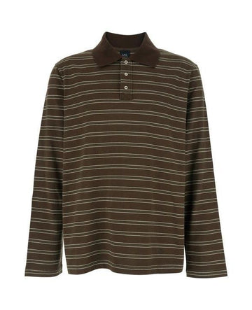 APC ストライプ ロングスリーブ ポロ ロングスリーブ 156800268