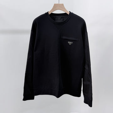 Prada Triangle Logo Re-Nylon Sweatshirt Black 156800630