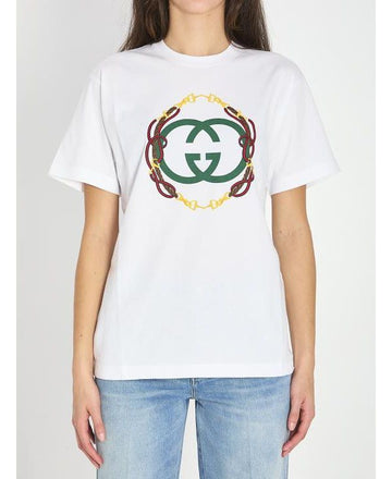 GUCCI Print Baumwoll-Jersey T-Shirt 156801086
