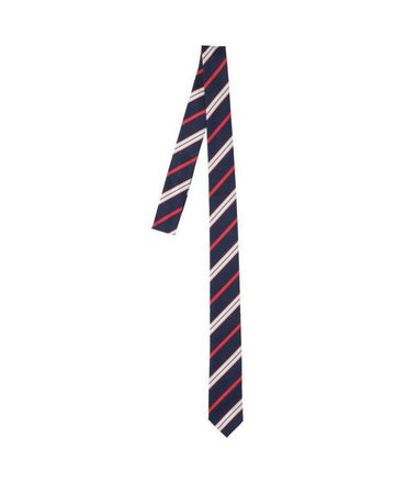 THOM BROWNE Gestreifte Seidenbaumwollkrawatte 156801143
