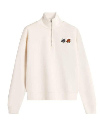 MAISON KITSUNE ダブルフォックスヘッドハーフジップコンフォートスウェット 156801735