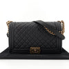 CHANEL Caviar Gold Boy Bag New Medium Shoulder Bag 156803088 [P]