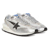 GOLDEN GOOSE Silber Ripstop Nylon Obermaterial & Schwarzer Stern Marathon Sneaker 156816978 [P]