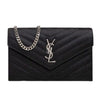 Saint Laurent Matelassé Chain Bag 742920 BOW02 1000 Black 90503907 [P]