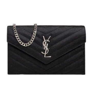 Saint Laurent Matelassé Chain Bag 742920 BOW02 1000 Black 90503907