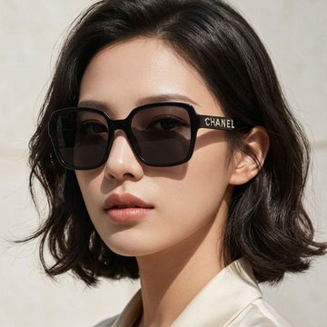 CHANEL Sunglasses Square Logo Acetate Frame 156822520