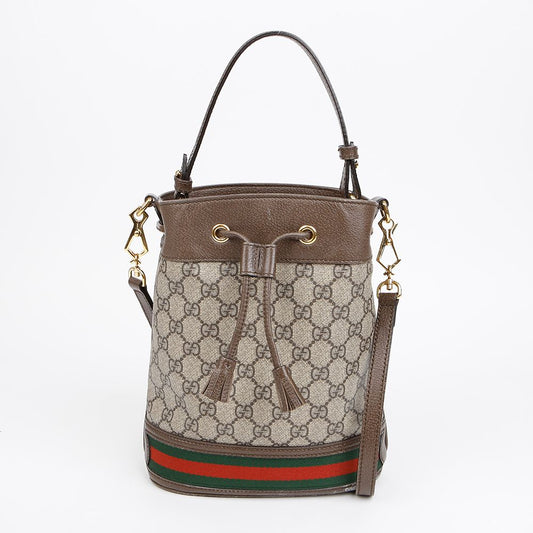 GUCCI Ophidia GG Kleine Bucket Bag Braun 155793081 [P]