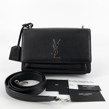 Saint Laurent Black Monogram Sunset Medium Shoulder Bag 449453 156826315