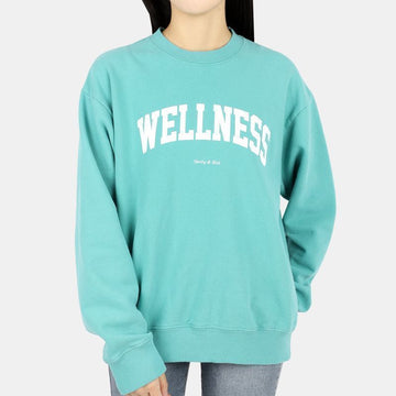 SPORTY & RICH WELLNESS IVY CREWNECK FADED TEAL/WHITE 54765615