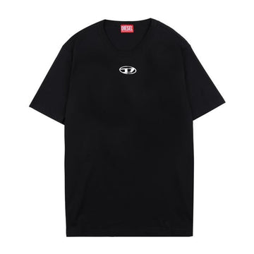 DIESEL Metallisches ovales D T-Shirt mit kurzen Ärmeln 128280458
