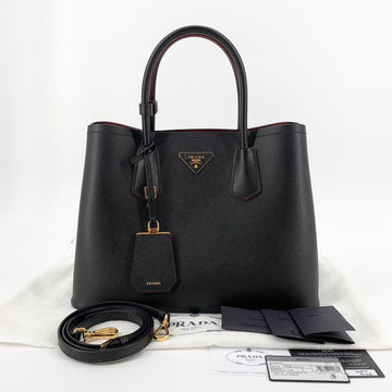 Prada Saffiano Double Medium Tote and Shoulder Bag 1BG775 156826699