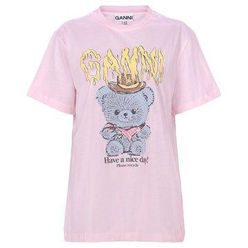 Ganni Teddy T-Shirt in Chalk Pink 156826762