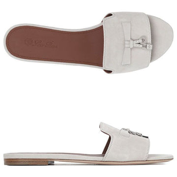 Loro Piana Summer Charm Suede Slide Sandals FAI6407 A760 156826934