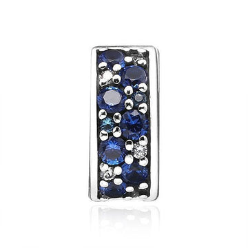 Pandora Charm 791817NSBMX Fancy Blue Shining Elegance Spacer Clip Silver 40034679