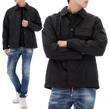 STONE ISLAND Wappen-Patch Knopfhemdjacke 156827328