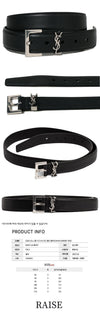 SAINT LAURENT Signature Logo Gürtel Schwarz 634440 BRM0E 1000 46529732 [P]