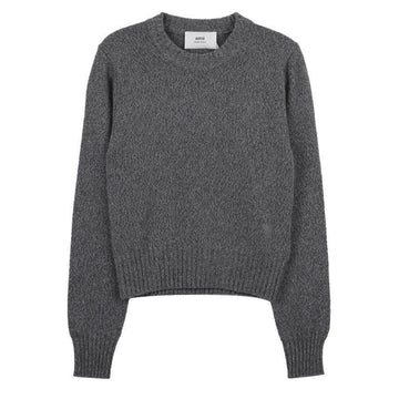 AMI Tone-on-Tone Chainstitch Heart Logo Cashmere Knit 142785717