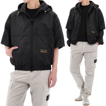 Wooyoungmi Logo Detachable Sleeve Hooded Jacket 156827558