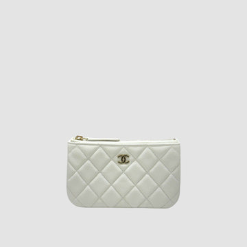 CHANEL Klassische Clutch Mini mit goldener Innenausstattung A82365 156827567