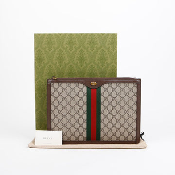 GUCCI Ophidia Portfolio Clutch aus beschichtetem Canvas 156488726