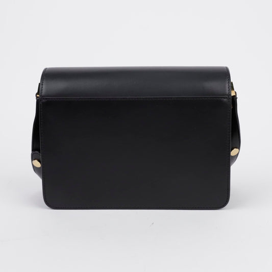 MARNI トランク ミディアム カーフスキン ショルダーバッグ ブラック 156332607 [P]