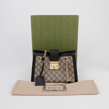 GUCCI GGパドロックチェーンショルダーバッグ ブラック 156488700